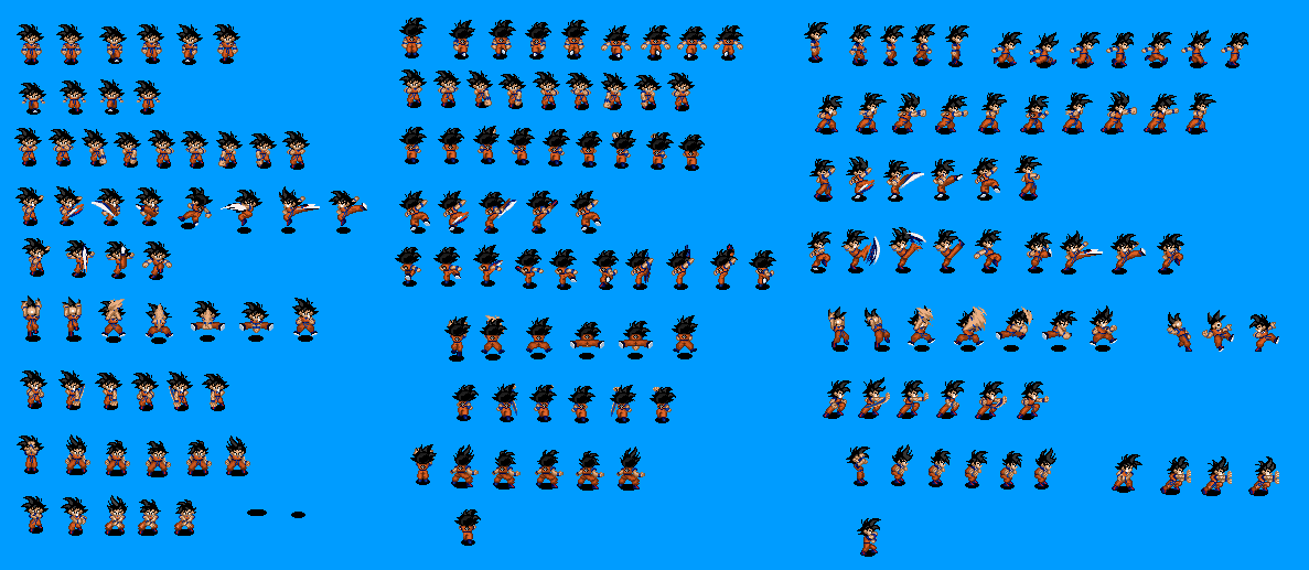 Here is an update for Goku sprite sheet. It`s not fully complete but close 
